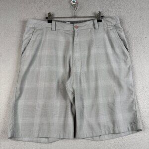 Oneill Short Men Size 36 Gray Plaid Hybrid Board Chino 11L Summer Lightweight